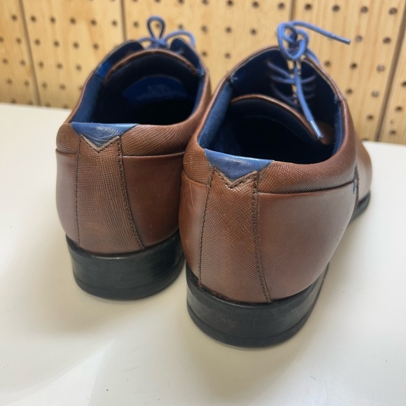 Ted Baker Brown Leather Oxfords with Blue Laces main image 4